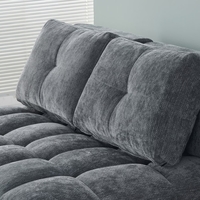 ספה נפתחת למיטה רחבה עם ראש מתכוונן דגם טקילה אפור