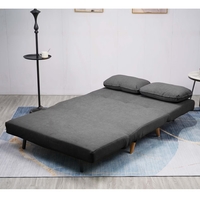 ספה ברוחב 120 נפתחת למיטה מרופדת בד רחיץ דגם נינט אפור