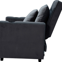 כורסת מיטה נפתחת דגם ליבורנו Livorno אפור כהה