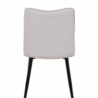 זוג כיסאות מעוצבים לפינת אוכל מרופדים בד רחיץ דגם דקל קפוצינו קרם