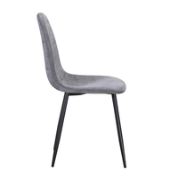 סט 4 כסאות אוכל מרופדים בד דגם אייאנה IENA אפור