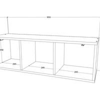 ארונית קלאפה 95/30 לתלייה לאורך או לרוחב דגם רונית RONIT לבן