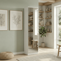 ארון נעליים 13 תאים מעוצב 45×200 עם מראה דגם ריו Rio לבן | מבית WOODY