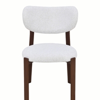 זוג כסאות לפינת אוכל מרופדים בד רחיץ דגם דורי רגל אגוז