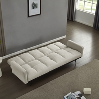 ספה נפתחת למיטה מבד אריג רחיץ ודוחה כתמים דגם בריסל בז