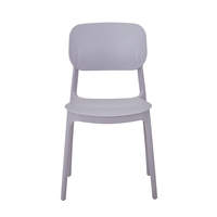 סט 4 כסאות לפינת אוכל פלסטיק דחוס דגם טיקטק אפור