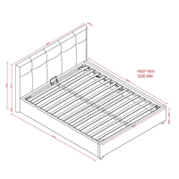מיטה זוגית מעוצבת בריפוד בד קטיפתי עם ארגז מצעים מעץ דגם ברזיל שחור