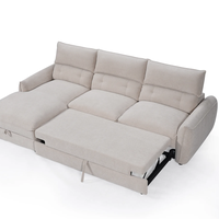 מערכת ישיבה פינתית נפתחת למיטה דגם ולנטיין בז'