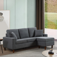 מערכת ישיבה פינתית קומפקטית ומודולארית דגם אורבן URBAN אפור כהה