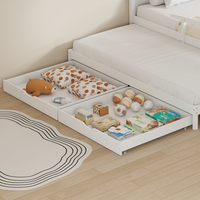 מיטת ילדים מעץ מלא כולל מיטת חבר מגירות אחסון ו 2 מזרנים דגם סמיילי