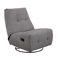 כורסת טלוויזיה מסתובבת עם מנגנון נדנוד והדום נשלף דגם ליאור אפור