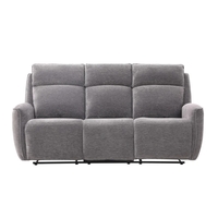 מערכת ישיבה 3+2 מבד עם 4 הדומים נשלפים דגם פיראוס אפור