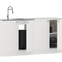 ארון מטבח מודרני ברוחב 1.6 כולל כיור נירוסטה דגם סיגלית