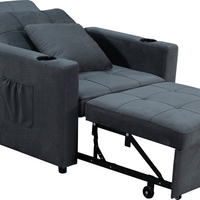 כורסת מיטה נפתחת דגם ליבורנו Livorno אפור כהה