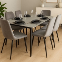 פינת אוכל מקרמיקה אפורה 120/70 ס