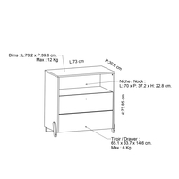 שידת אחסון קומודה עם זוג מגירות דגם איליאן ILIAN