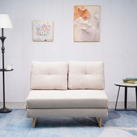 ספה ברוחב 120 נפתחת למיטה מרופדת בד רחיץ דגם לילך קרם