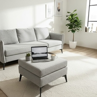 ספה כולל הדום דגם ניר אפור