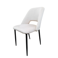 כיסא פינת אוכל איכותי מבד קטיפה רחיץ ודוחה כתמים דגם סטאר קרם