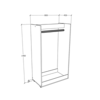 מתלה בגדים / יחידה לחדר ארונות 140X80 דגם תומר TOMER