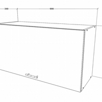 ארון שרות עליון למטבח קלאפה ברוחב 90 דגם רומי אלון
