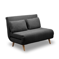 ספה ברוחב 120 נפתחת למיטה מרופדת בד רחיץ דגם נינט אפור