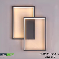 إطار حائط مزدوج أسود/ذهبي ALSF464