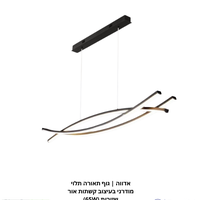 אדווה | גוף תאורה תלוי מודרני בעיצוב קשתות אור שזורות (65W)