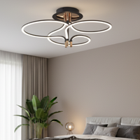 פרח | גוף תאורה צמוד תקרה 51W בעיצוב פרחוני זורם