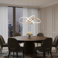 סופרנובה | גוף תאורה תלוי מודרני בעיצוב טבעות שזורות (70W)