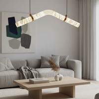 ולנסיה גל 553 18W LED | גוף תאורה תלוי מאוניקס טבעי בעיצוב זוויתי