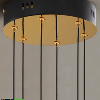 גלים כפול | נברשת מודרנית 57W בעיצוב שתי טבעות גליות