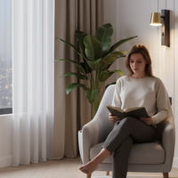 סוויץ' | גוף תאורה קיר 12W בעיצוב מודרני עם מפסק מובנה (3000K)