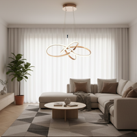 סופרנובה | גוף תאורה תלוי מודרני בעיצוב טבעות שזורות (70W)