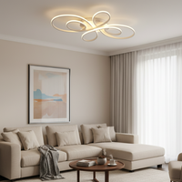 אלגנס | גוף תאורה צמוד תקרה מודרני בעיצוב פרחוני זורם