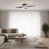 אלגנס | גוף תאורה צמוד תקרה מודרני בעיצוב פרחוני זורם