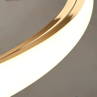 גלים כפול | נברשת מודרנית 57W בעיצוב שתי טבעות גליות