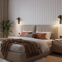 סוויץ' | גוף תאורה קיר 12W בעיצוב מודרני עם מפסק מובנה (3000K)