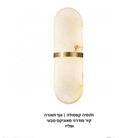 فالنسيا كبسولة | وحدة إضاءة جدارية عصرية من الأونيكس الطبيعي والنحاس