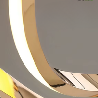 גלים כפול | נברשת מודרנית 57W בעיצוב שתי טבעות גליות