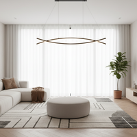 אדווה | גוף תאורה תלוי מודרני בעיצוב קשתות אור שזורות (65W)