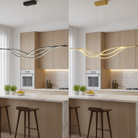 שזירה | גוף תאורה תלוי ליניארי בעיצוב גלי שזור