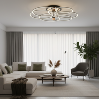 زهرة عملاقة | مصباح سقف فاخر 108 واط بتصميم زهري انسيابي