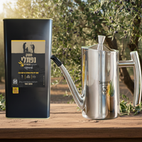 קנקן נירוסטה לשמן זית – 500 מ”ל + 5 ליטר שמן זית