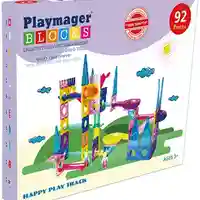 משחק מגנטים לונה פארק 92 חלקים PLAYMAGER