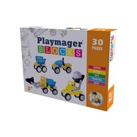 כלי תחבורה מגנטיים 30 חלקים PLAYMAGER