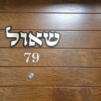 שלט לדלת הבית עם רקע