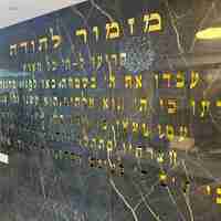 מזמור לתודה לקיר חיתוך אותיות בלייזר