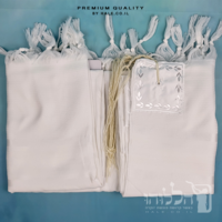 טלית חתנים אקרילן מהודרת  פסים לבנים לא מחליקה -608