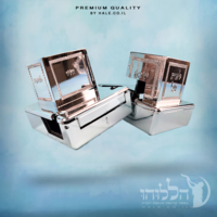 בתי תפילין מפלסטיק – צבע כסף – רשי  כולל מראה